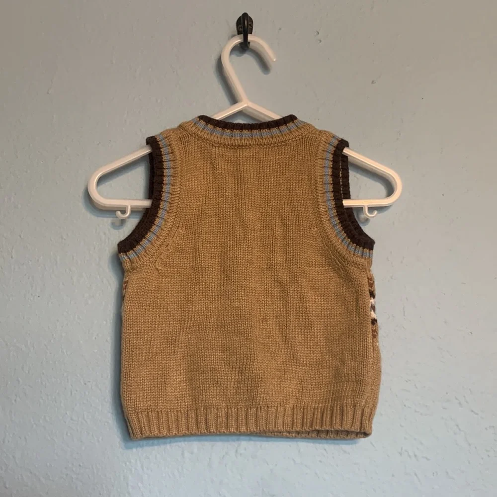 NWT Baby Gap Kids Boys Size 0-3 Months Dress Vest Ribbed Knit Formal Wear Outfit